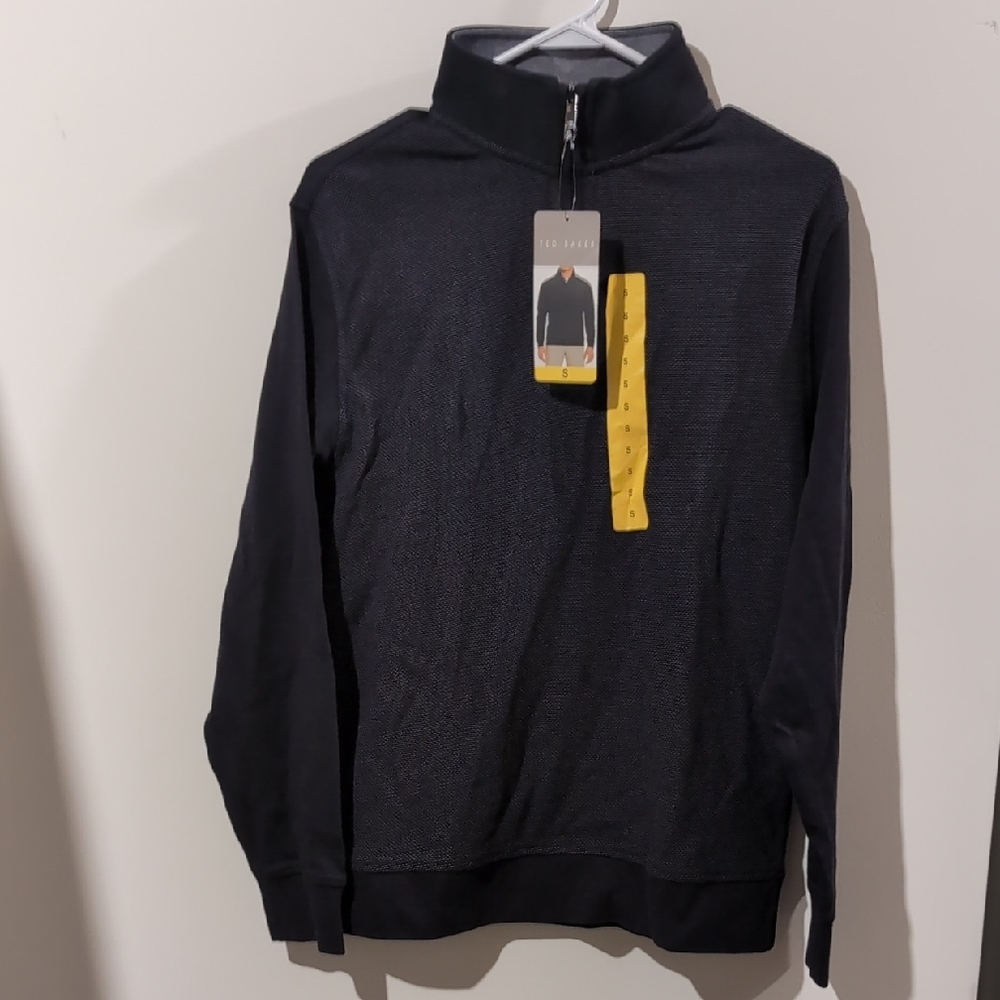 Ted Baker Men's Black Half-Zip Sweater